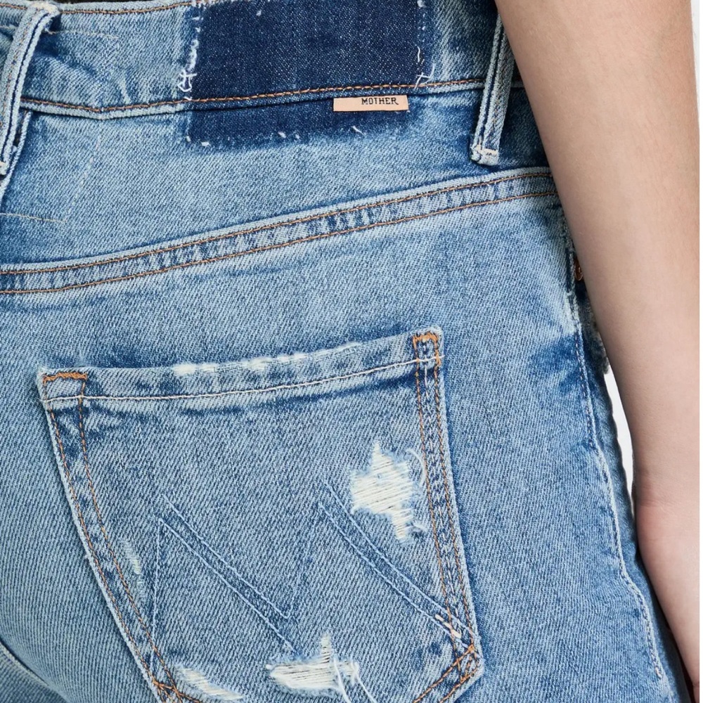 Mother brand - size 26, the insider step hem cropped jeans in Holy Melancholy.